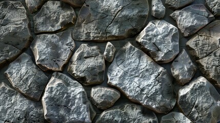 Rugged stone texture with a mosaic of jagged edges