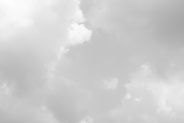 White fluffy cloudy sky background.
