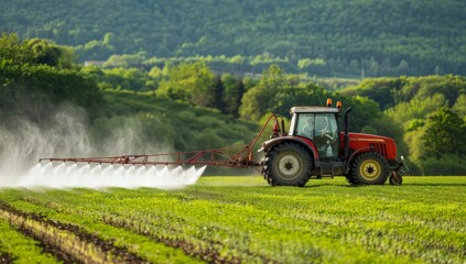 Fototapeta premium Tractor on the Field