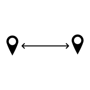 distance icon vector flat trendy style illustration for web and app..eps
