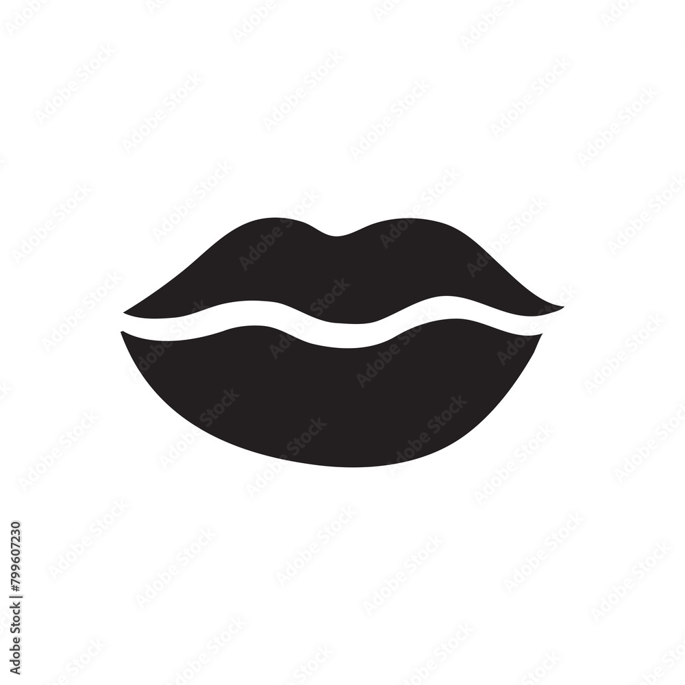 Poster lip icon. vector flat trendy style simple illustration for web and app..eps