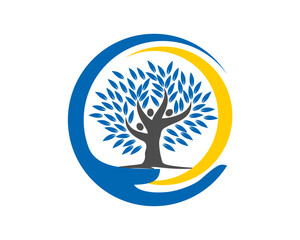 hand tree people logo