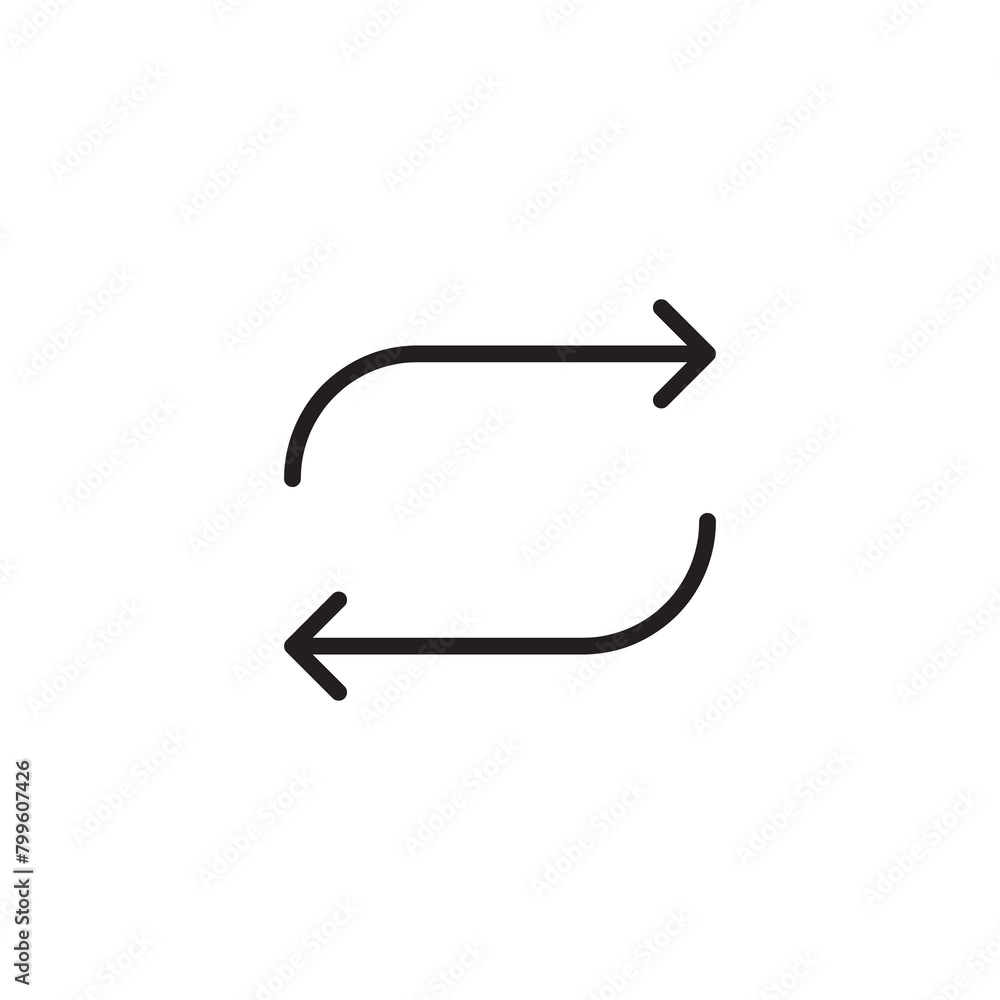 Aufkleber repeat icon. sign simple flat trendy style vector illustration for web and app..eps