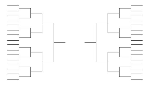 Sport tournament bracket template on white background