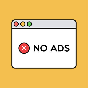 No Ads Window Illustration