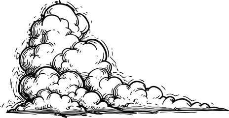 Cloud corner border drawing