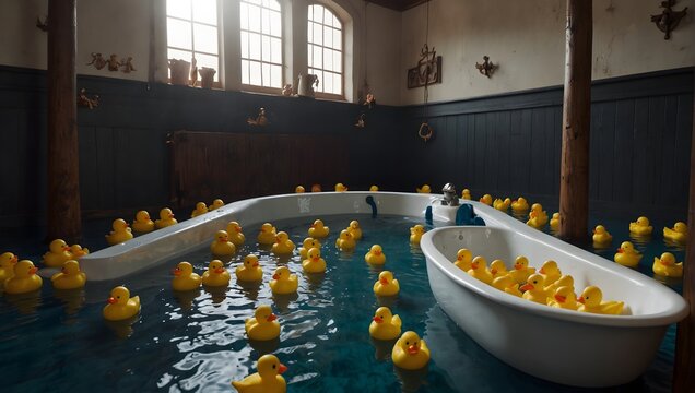 A realm where rubber ducks commandeer pirate ships across bathtub seas ai_generated