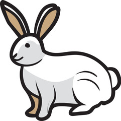 rabbit, icon doodle fill