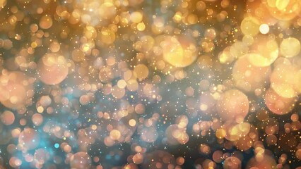 gold and silver fireworks and bokeh in new year eve. celebration design background. seamless looping overlay 4k virtual video animation background - Powered by Adobe