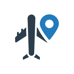 Airplane location icon