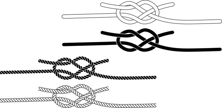 Single carrick bend rope Knot icon