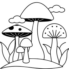 surreal mushroom modern Latest and Premium Vector Design and illustration