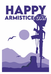 happy armistice day with soldier