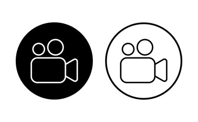 Video icon set. video camera icon vector. movie sign. cinema