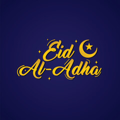 Vector Eid al-Adha handwritten design with fun concept