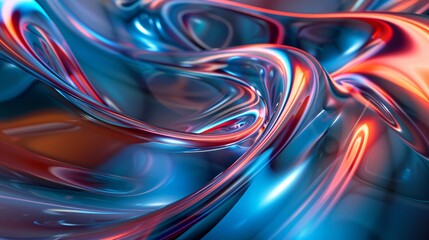 Glowing abstract motion of dynamic flowing and swirling liquid pattern background wallpaper design