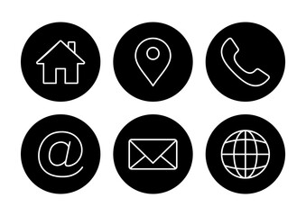 Contact us icon vector. web icon vector. business card contact information icon.