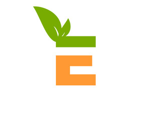 E letter environment logo