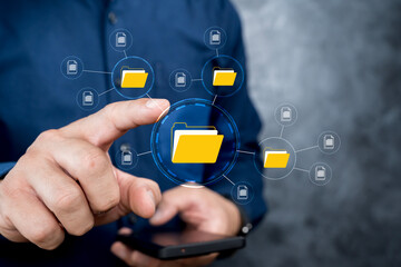 Electronic documents, Document management system and process automation. Search and managing files online document database.