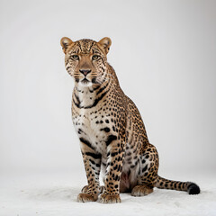 Fototapeta premium Wild animal full body photo on isolated white background 