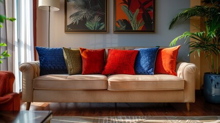 Fabric Sofa Living Room: Photos featuring fabric sofas as the focal point of a living room