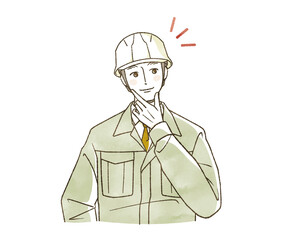 笑顔の男性作業員