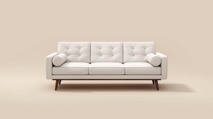 Modern Sofa Minimalist Design: A 3D vector illustration showcasing the sleek lines and minimalist aesthetics