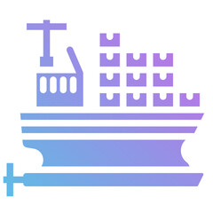 Naklejka premium cargoship-shipping-boat-container-transport