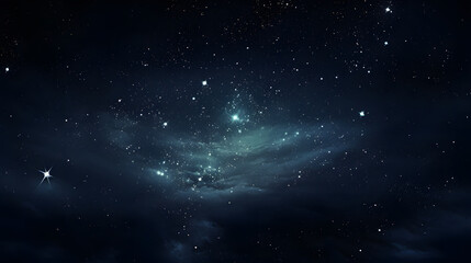 Naklejka premium Digital dark scene with small stars abstract graphic poster web page PPT background