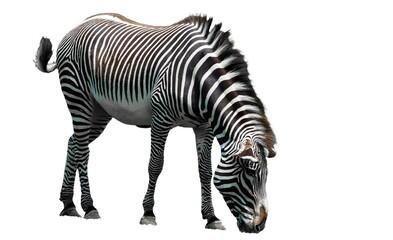 Grévy's zebra (Equus grevyi), isolated on a white background 