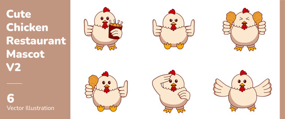 Cute Chicken Restaurant Mascot