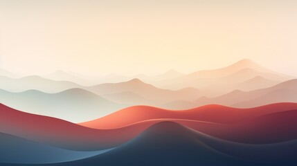 Minimalist digital landscape with smooth gradients and subtle geometric overlays, reflecting simplicity in technology,