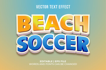 3d style beach football text effect
