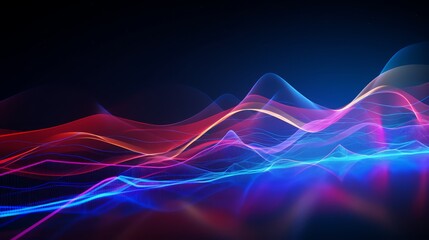 Fototapeta premium Virtual data stream background with abstract digital lines in motion,