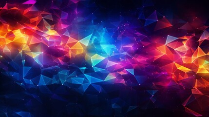 Vibrant abstract background with a blend of neon colors simulating digital chaos, perfect for tech presentations,