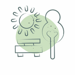 Icon Park. related to Navigation symbol. Color Spot Style. simple design illustration