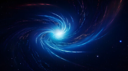 Digital technology blue galaxy rotation scene abstract graphics poster web page PPT background