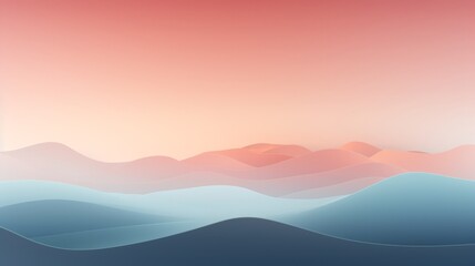 Fototapeta premium Minimalist digital landscape with smooth gradients and subtle geometric overlays, reflecting simplicity in technology,
