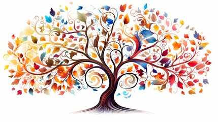 Obraz premium tree with colorful leaves