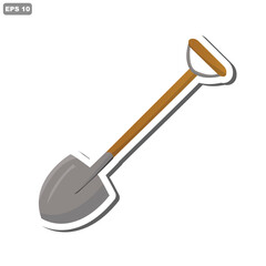 Garden shovel, agriculture tool cartoon vector Illustration isolated on a white background EPS 10