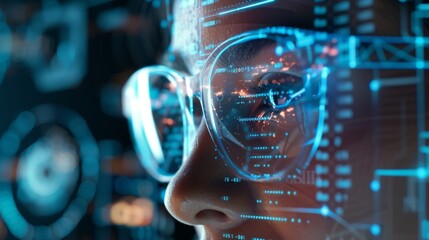 A user creating and customizing their own virtual avatar the interface translating their desired features into visual form..