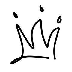 hand drawn doodle crown