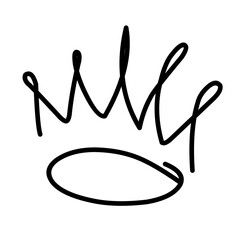 hand drawn doodle crown