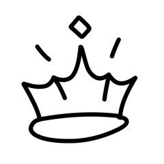 hand drawn doodle crown