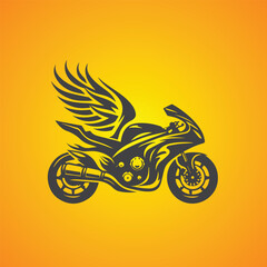 Vintage flat motorcycle logo