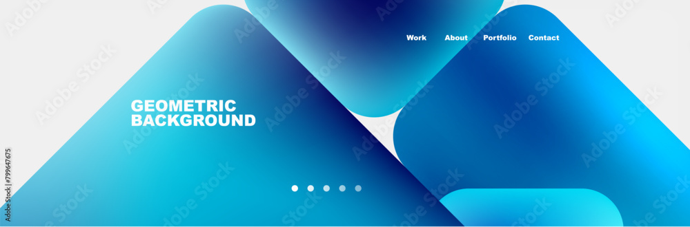 Aufkleber A geometric background featuring azure triangles on a white canvas. The pattern showcases symmetry and shades of electric blue, creating a captivating design for branding or graphics