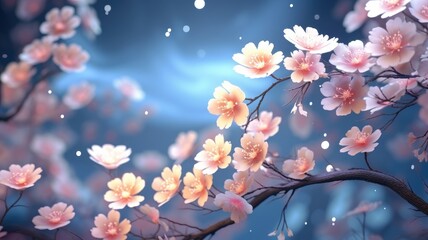 Serene Cherry Blossoms in Ethereal Light