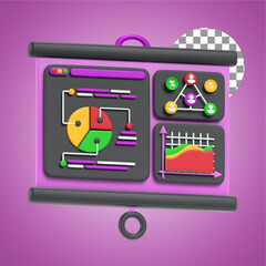 Business Presentation in 3D Illustration