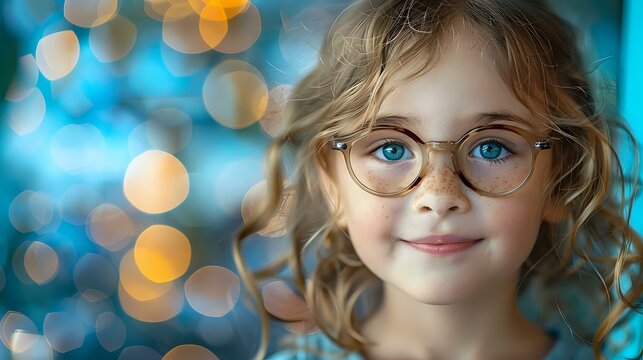 Unguarded Happiness: Portrait of a Young Child with Glasses