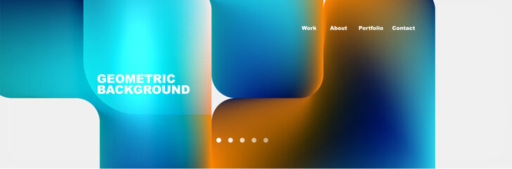 it is a geometric background with a blue and orange gradient . High quality